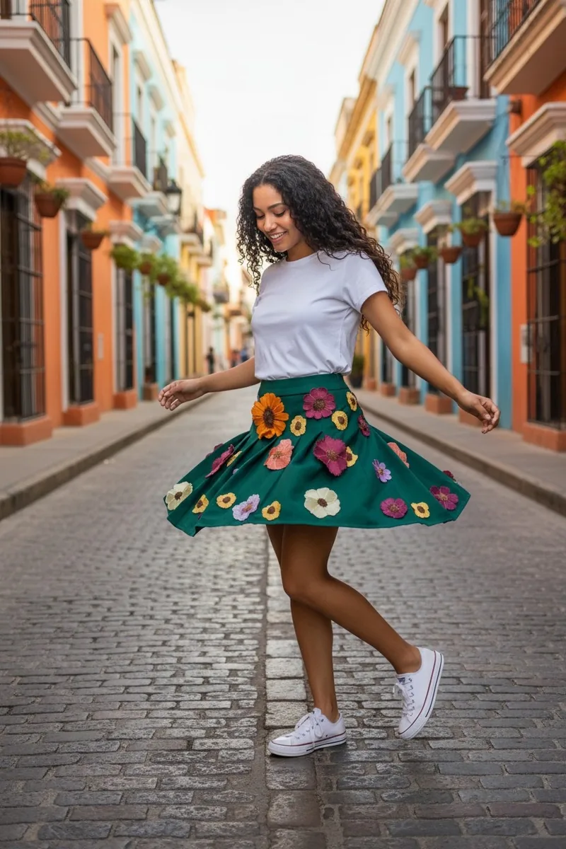 Botanical Motion Skirt