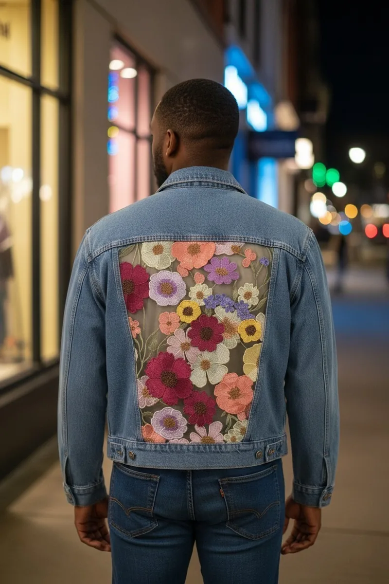 Botanical Study No. 10, a one-of-one piece from the Botanical collection, photographed on the model.