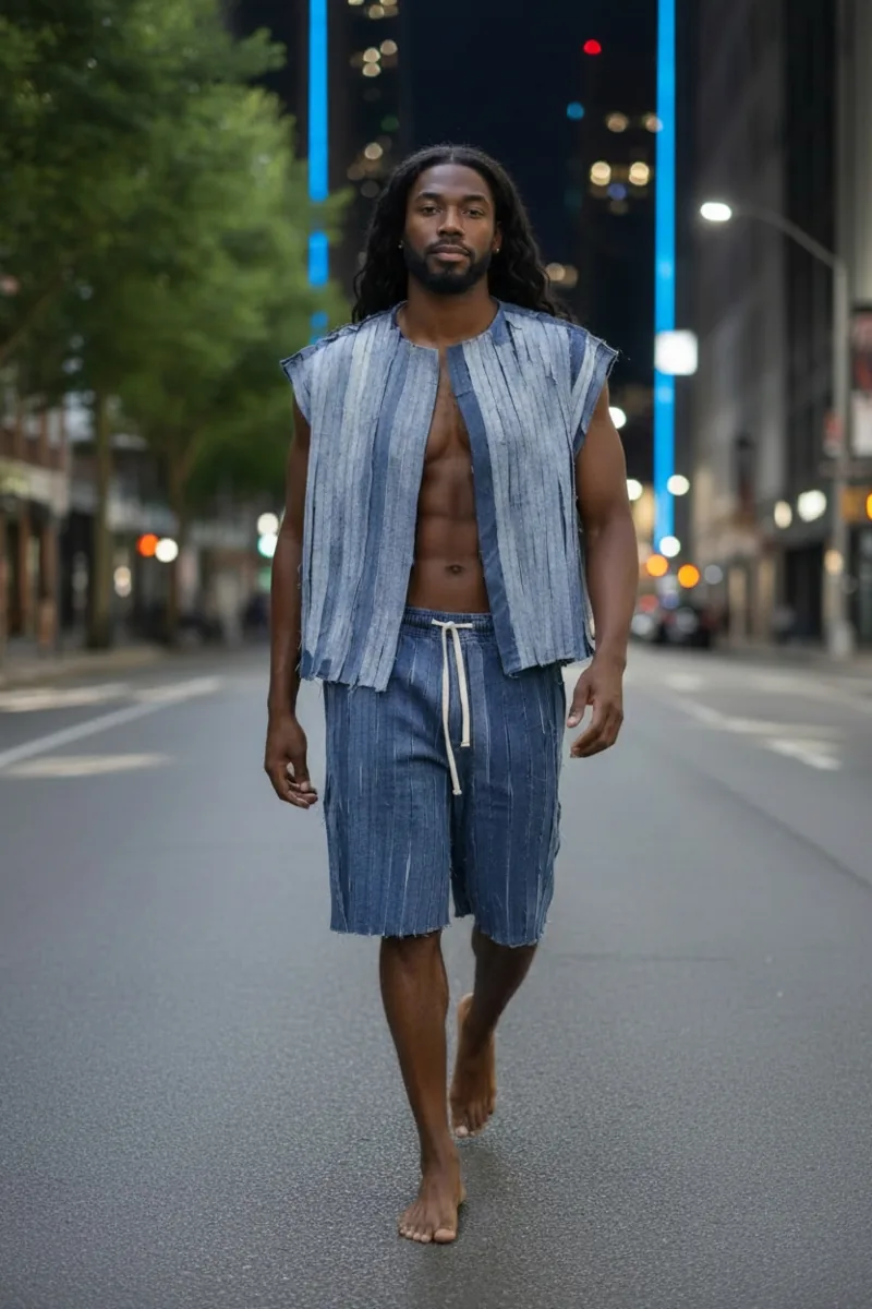 Apparel Study No. 07, a one-of-one piece, photographed on the model.