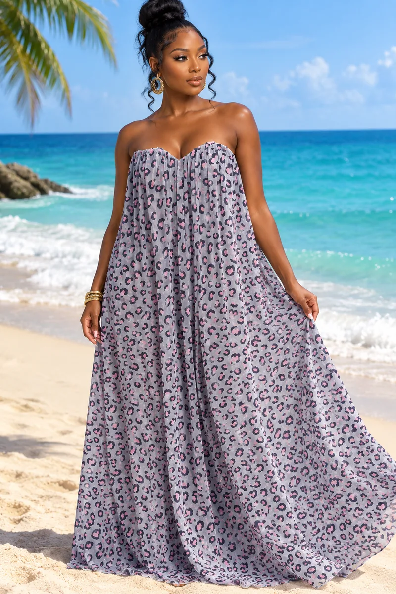 Resort Study No. 06, a one-of-one piece from the Luxury Resort Wear collection, photographed on the model.