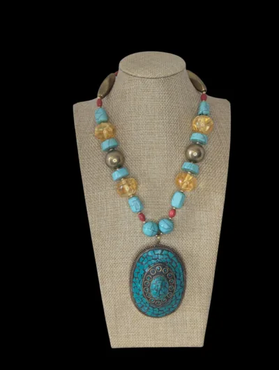 Amber and Turquoise Necklace