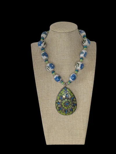Mosaic Teardrop Necklace